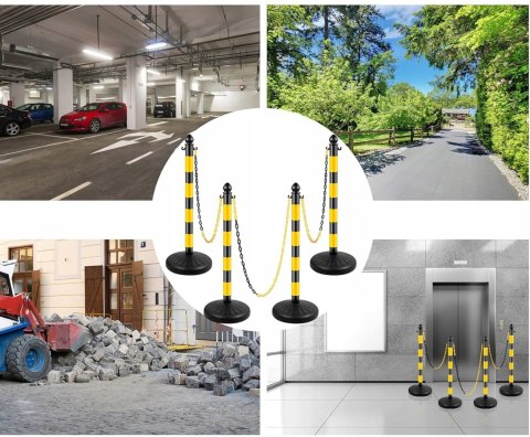 VEVOR Barierka Słupek plastikowy 4-częściowy