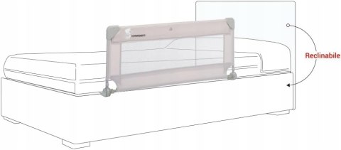 Bramka Ochronna do Łóżka FOPPAPEDRETTI Hopla 90 cm Beżowy