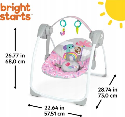 Huśtawka Bright Starts Pink Paradise