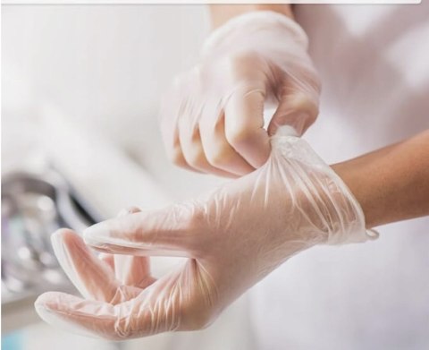 Rękawiczki Jednorazowe winylowe ARNOMED L