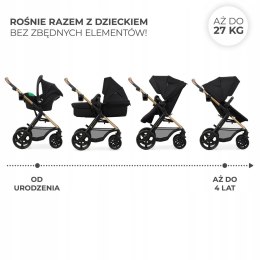 Wózek dziecięcy wielofunkcyjny 3w1 MOOV 2 z fotelikiem MINK PRO czarny