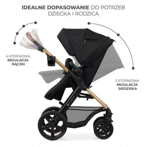 Wózek dziecięcy wielofunkcyjny 3w1 MOOV 2 z fotelikiem MINK PRO czarny