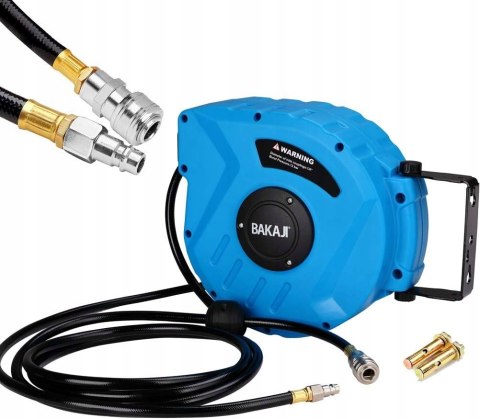 Bęben wąż ogrodowy 10m ścienny Bakaji