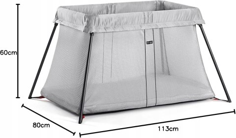 Łóżeczko Turystyczne BabyBjorn 60 x 105 cm szary