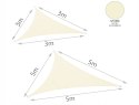 Żagiel Trójkątny Ogrodowy 5 x 5 m