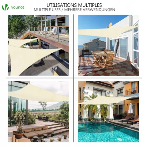 Żagiel Trójkątny Ogrodowy 5 x 5 m