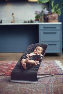 Leżaczek BabyBjorn Balance Soft czarny/ciemnoszary, bawełna