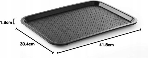 6x TACA Z POLIPROPYLENU 30x42 cm CZARNA HENDI