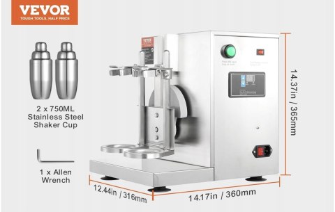 VEVOR Maszyna do koktajli mlecznych 120W