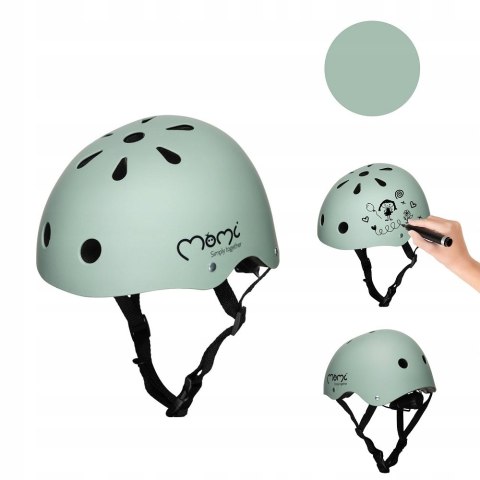 MoMi MIMI Kask Ochronny 48-55cm zielony