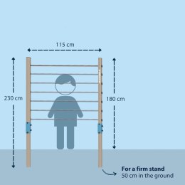 Drążek Gimnastyczny Wielofunkcyjny Hudora 115 cm