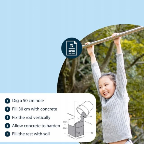 Drążek Gimnastyczny Wielofunkcyjny Hudora 115 cm