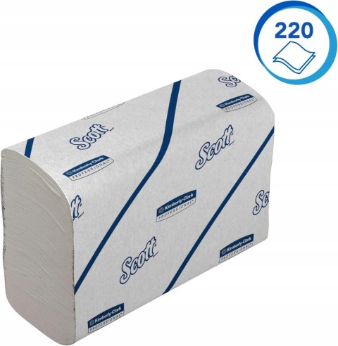 Scott 6636 Ręczniki Papierowy 12 opakowań Szary 2640 sztuk