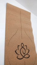 Mata do jogi fitness z korka 183 cm x 61 cm brązowy