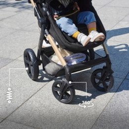 Wózek dziecięcy wielofunkcyjny 4w1 MOOV 2 z fotelikiem MINK PRO baza beżowy