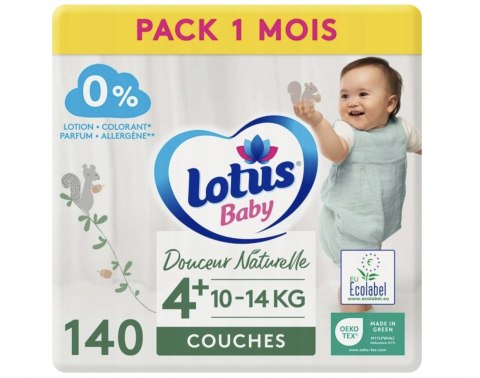 PIELUCHY PIELUSZKI PAMPERSY LOTUS BABY 4, 10-14 kg | 35 x 4 szt (140 szt.)