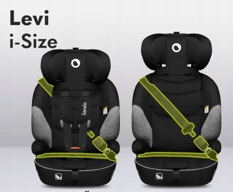 Fotelik samochodowy 76-100cm 9-36kg SZEROKIE SIEDZISKO I-SIZE Lionelo Levi