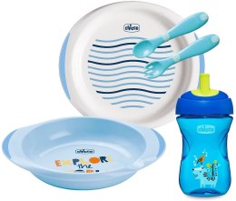 Chicco Zestaw Talerzy + bidon i sztućce