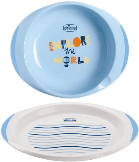 Chicco Zestaw Talerzy + bidon i sztućce