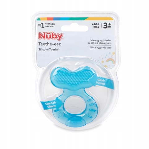 Nuby Gryzak Silikonowy Niebieski 3m+