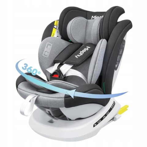 Fotelik Miophy I-Size ISOFIX 360, Groupa 0+/1/2/3 grey