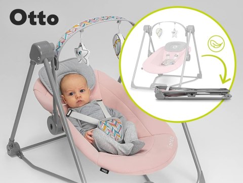 OTTO Lionelo huśtawka bujaczek leżaczek Cozy Pink