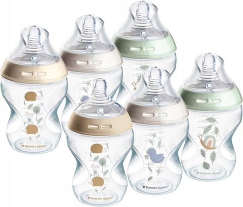 Tommee Tippee Closer to Nature Butelki 0m+ 6szt