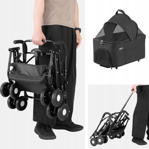 BAKAJI Wózek dla zwierząt domowych 2 w 1