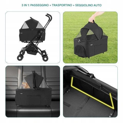 BAKAJI Wózek dla zwierząt domowych 2 w 1