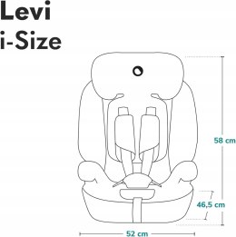 Fotelik 76-100cm 9-36kg SZEROKIE SIEDZISKO I-SIZE Lionelo Levi Blue