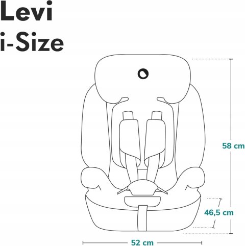 Fotelik 76-100cm 9-36kg SZEROKIE SIEDZISKO I-SIZE Lionelo Levi Blue