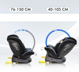 Fotelik Reecle ISOFIX 360, Groupa 0+/1/2/3 black