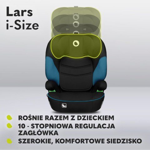 Fotelik samochodowy Lionelo Lars i-Size 100-150cm TURKUSOWY