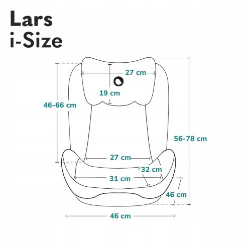 Fotelik samochodowy Lionelo Lars i-Size 100-150cm TURKUSOWY