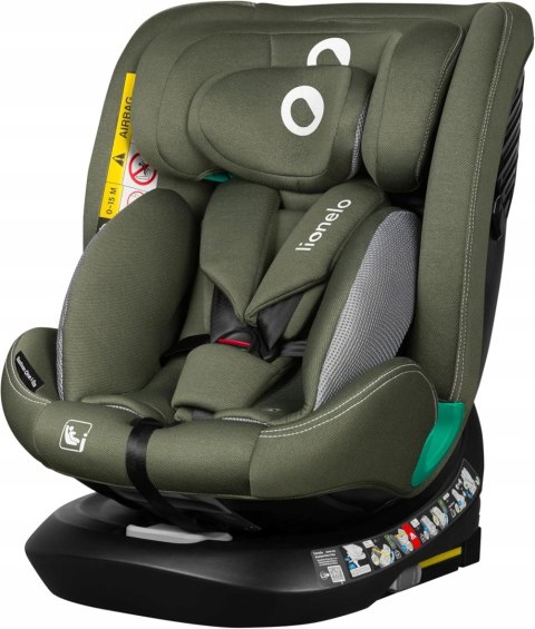 Fotelik samochodowy obrotowy Lionelo Bastiaan One i-Size green olive