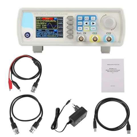GENERATOR SYGNAŁU LICZNIK DDS JDS6600 15 MHZ 60 MHZ DWUKANAŁOWY MIERNIK
