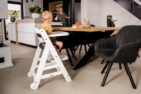 HAUCK Beta+ Drewniane krzesełko do karmienia 6m+ do 90 kg białe