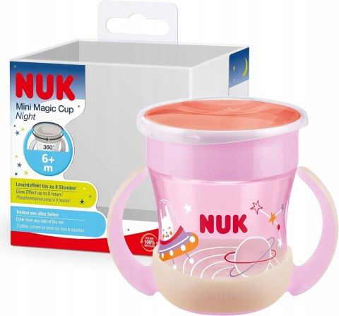 Kubek NUK Mini Magic Cup Night 160 ml różowy