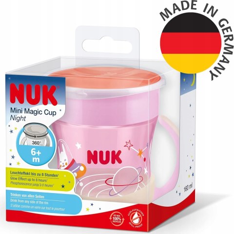 Kubek NUK Mini Magic Cup Night 160 ml różowy