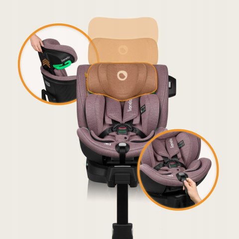 Lionelo Harmony i-Size fotelik samochodowy obrotowy 360 Isofix 40-150 cm