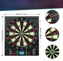 MEJASG Elektroniczna Tarcza do Darta z Ekranem LCD 1-8 graczy 34 gry