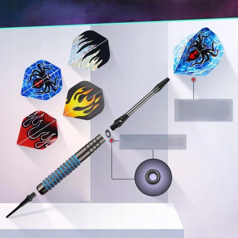 MEJASG Elektroniczna Tarcza do Darta z Ekranem LCD 1-8 graczy 34 gry