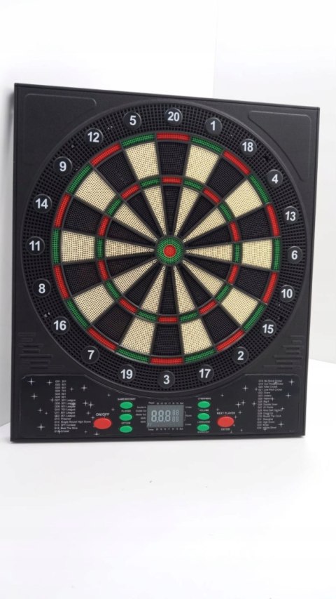 MEJASG Elektroniczna Tarcza do Darta z Ekranem LCD 1-8 graczy 34 gry