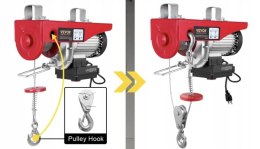 VEVOR wyciągarka wciągarka elektryczna 300-600kg 1150W z pilotem