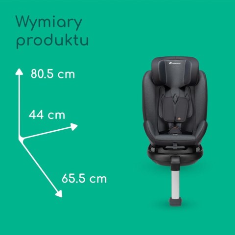 Fotelik bebe Confort Evolvefix plus i size 0-36kg Tinted Black obrotowy 360