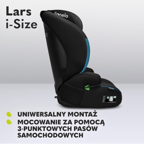 Fotelik samochodowy Lionelo Lars i-Size 100-150cm TURKUSOWY