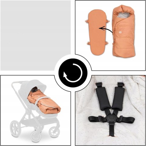 Miękka Gondola Śpiworek 3w1 Carry N Play Dots Cork