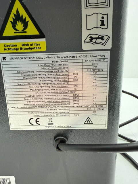 Steinbach Mini Pompa Ciepła do Basenów do 20000 L z Wyświetlaczem LED